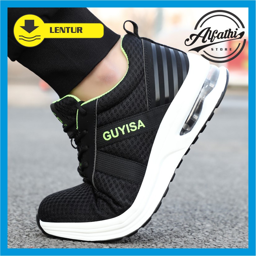AlFathi Sepatu Safety Sneakers Sport New Ori By Guyisa Black Trendy