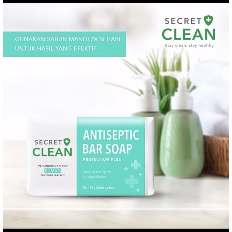 Secret Clean Antiseptic BAR SOAP 110 grm Sabun Mandi Batang