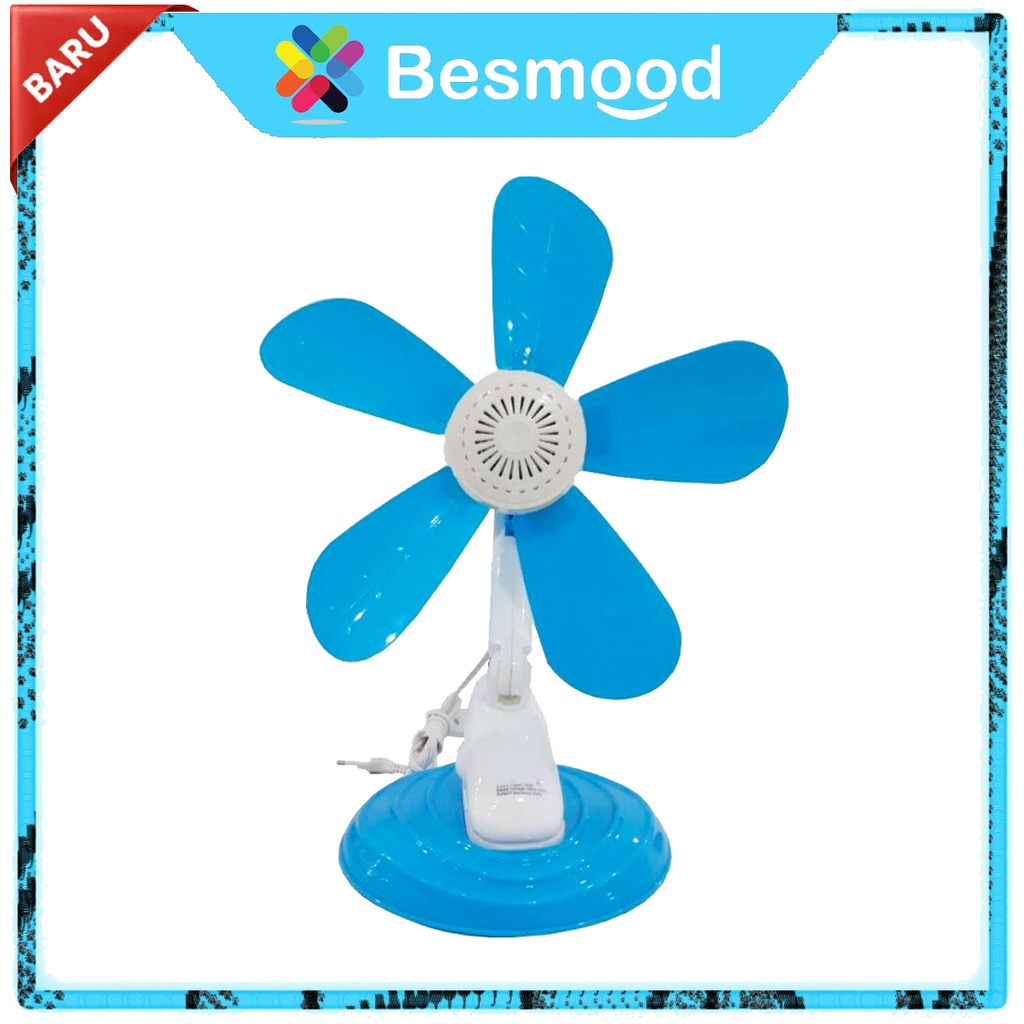Besmood Kipas Angin Listrik Jepit Clip Fan 3 in1 5 Baling-baling 20 Watt Dan 30watt
