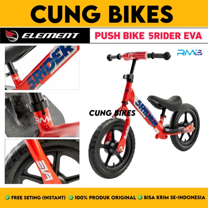 Sepeda Push Bike RMB 5RIDER alat Keseimbangan Anak Balance bike Element Ban EVA