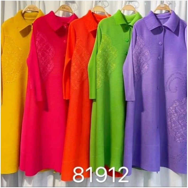 dress plisket premium / dress plisket kancing / dress plisket premium bangkok