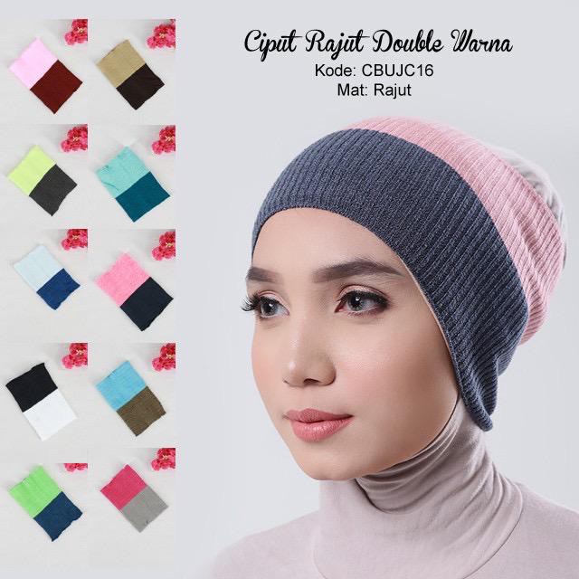 ciput turki / ciput daleman kerudung / ciput tali basic ciput rajut 2 warna ciput inner kerudung muslim  terlaris