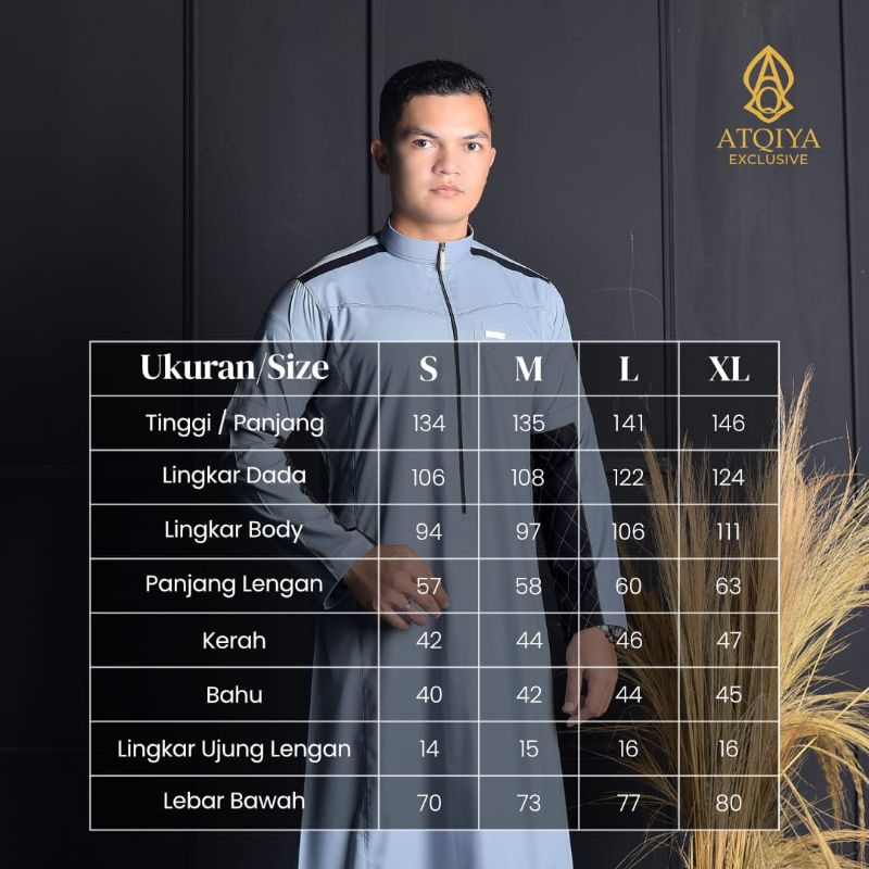 LIMITED Gamis ATQIYA THOBE HAYYAN / Jubah Pria / Gamis Laki Laki / Jubah Slimfit / Gamis Pria