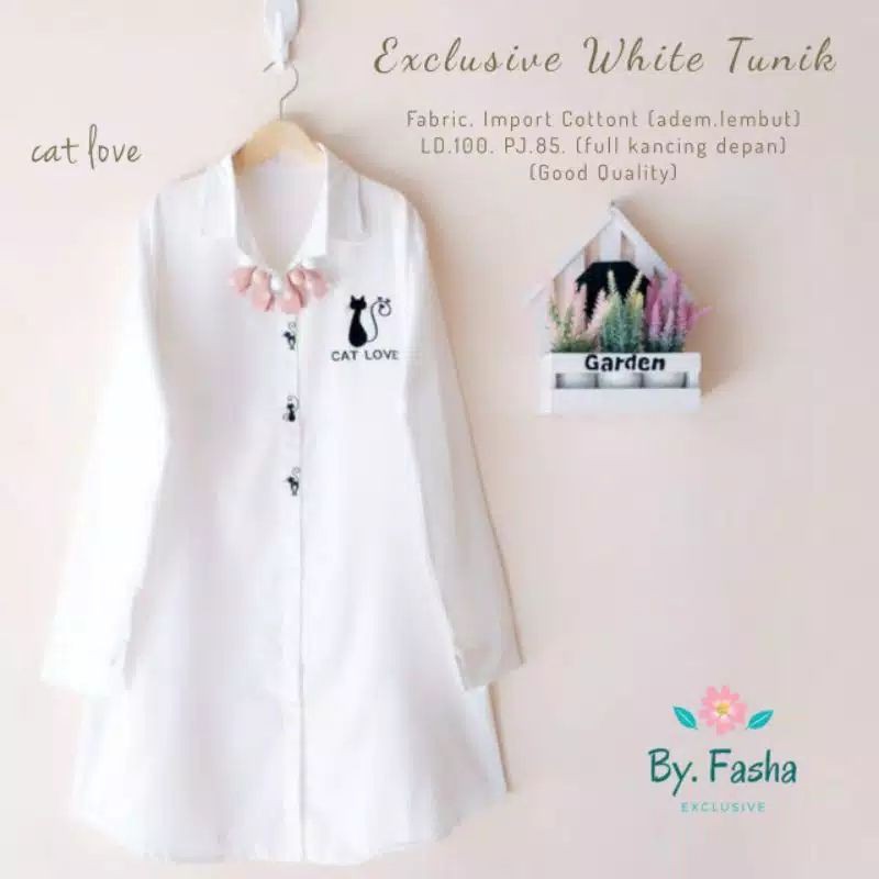 EXCLUSIVE WHITE TUNIK BY FASHA HIJAB