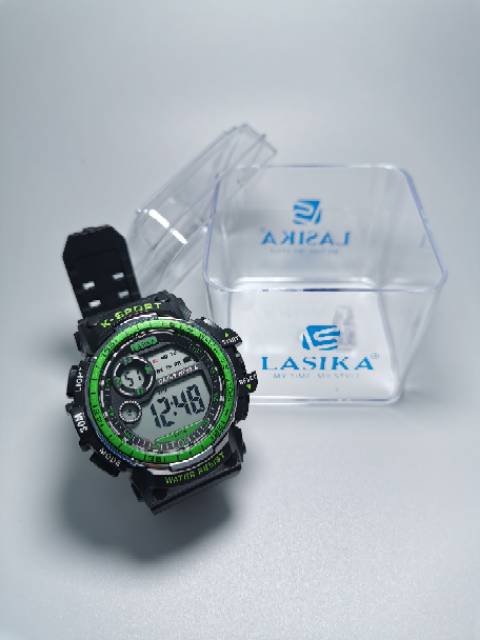 Jam tangan digital Pria Sporty water Resist Lasika 614