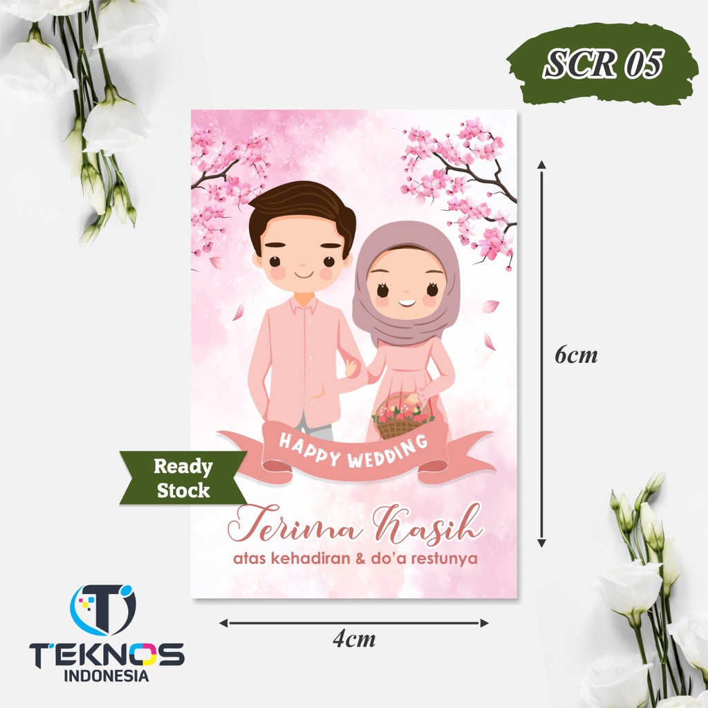 Jual KARTU UCAPAN SOUVENIR - KARTU UCAPAN TERIMAKASIH PERNIKAHAN MURAH