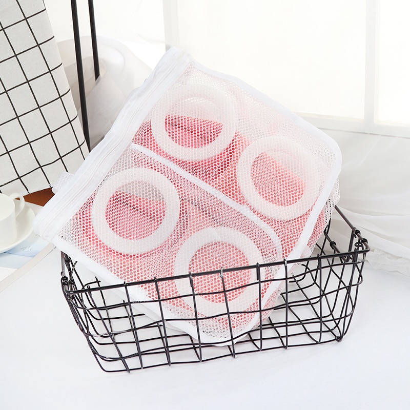 G8i lazyishhouse kantong mesin cuci laundry shoes washing mesh bag - 62319 - white Or-i