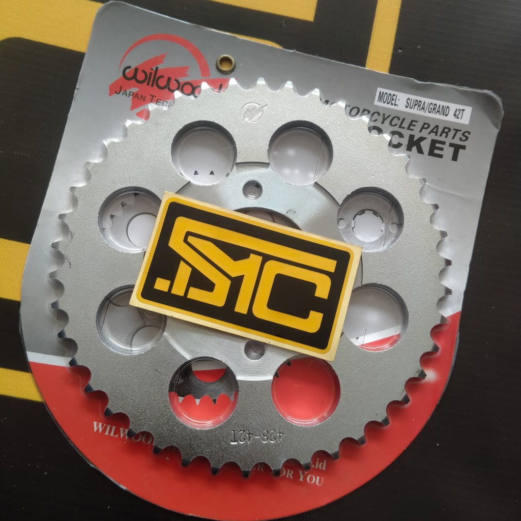 Rear Sprocket Gear Belakang 428 42T Honda Supra X - Grand Wilwood-2