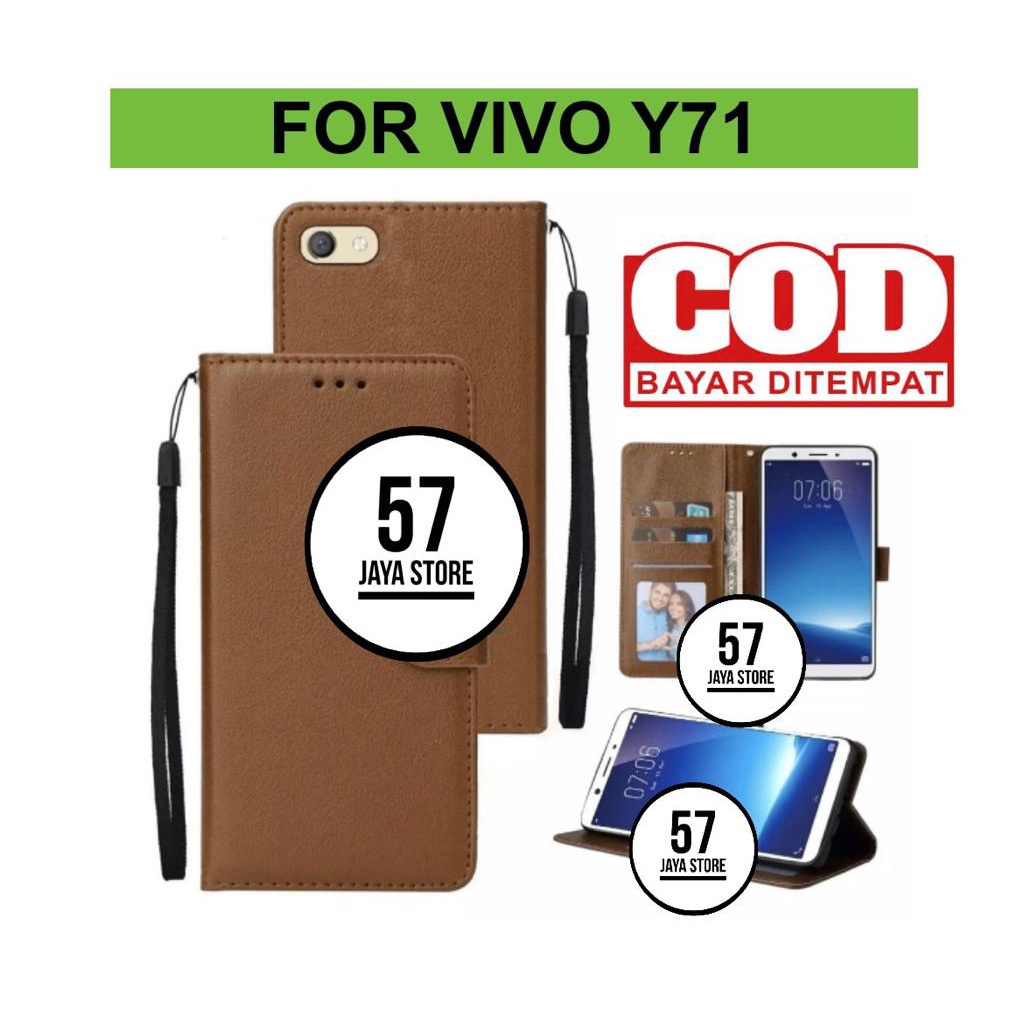 Flip Case Vivo Y71 Flip Dompet Casing HP Wallet Leather cover