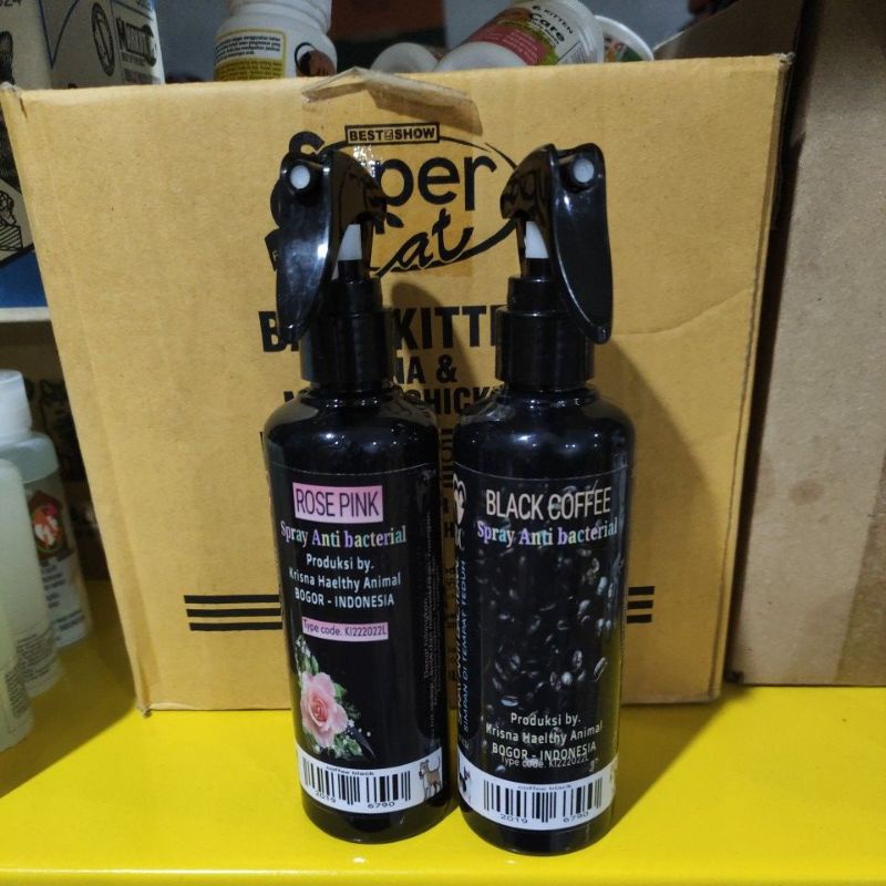 Clean fresh spray anti bacterial penghilang bau pesing dan kotoran kandang kucing anjing 250ml