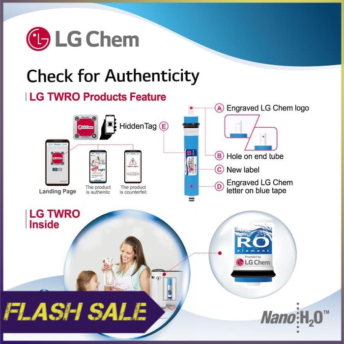 LG Reverse Osmosis Membrane   Membran RO     TWRO 1812 100