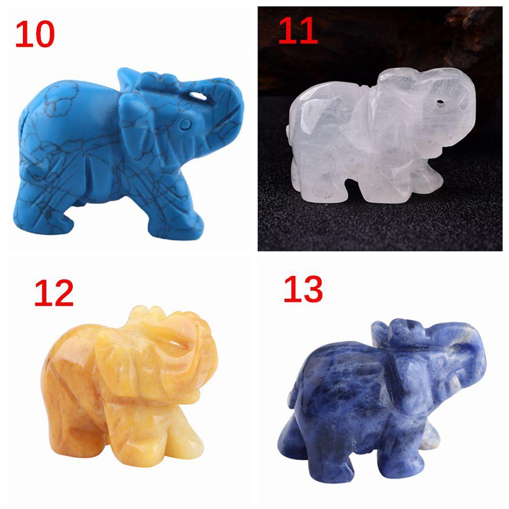 Patung Gajah Agustina 1PC Natural Rose Quartz Animals Home Decor Gajah Kecil Dekorasi