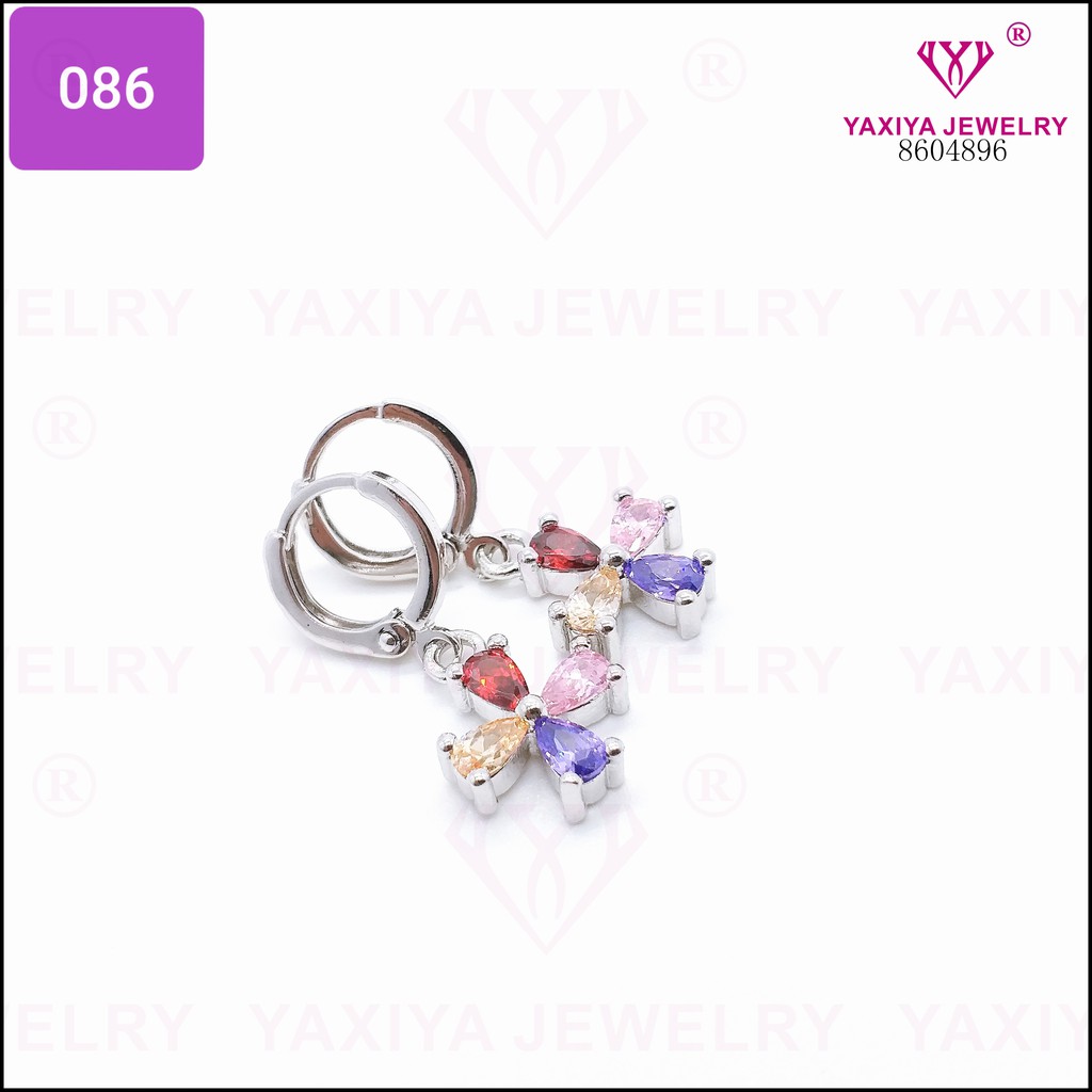 

Anting Emas Putih Silver Perhiasan Lapis Emas 18K Yaxiya Jewelry 086