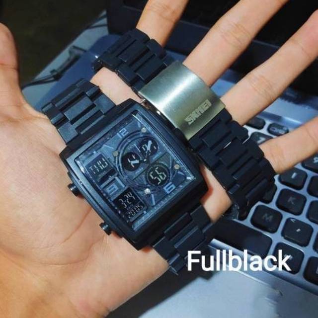 Viral!!! SKMEI Jam Tangan Pria Anti Air Warna Favorit - Fullblack