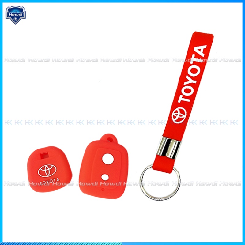 ☆Eksklusif☆Cover Kunci Remote Mobil Bahan Silikon Dengan Logo Gantungan Kunci Untuk Toyota Avanza