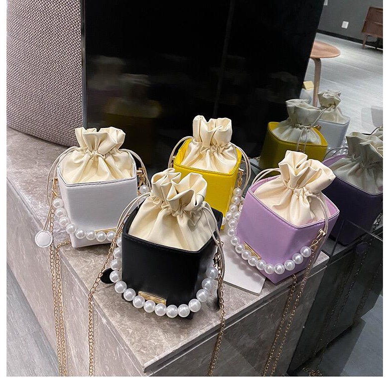 BJ15196 - BLACK/PURPLE/WHITE/YELLOW - TAS SERUT PESTA CLUTCH SLEMPANG KUBUS TAS WANITA FASHION IMPORT MODIS ELEGAN TERMURAH TERLARIS TERBARU BAGSTORE JAKARTA TAS BATAM JT7642 CR7351 ELJ5196 BQ3003