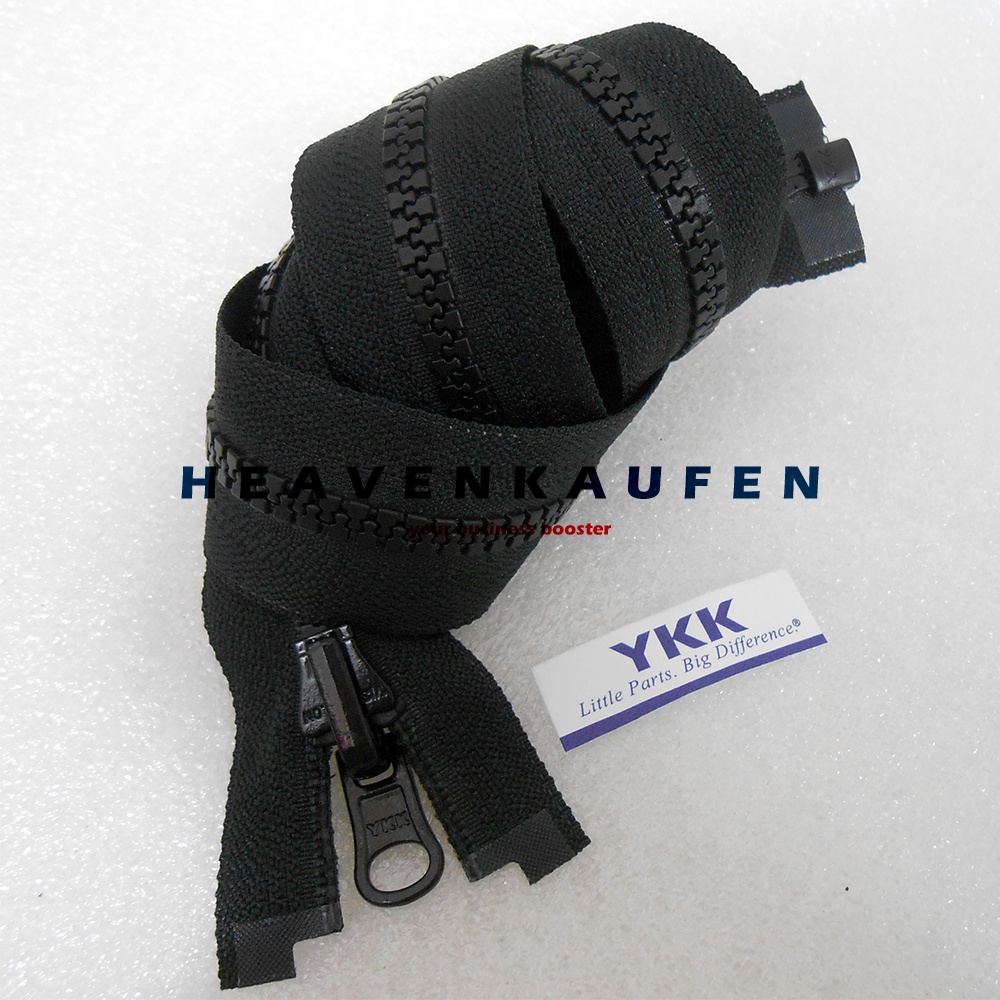 Resleting Zipper Jaket YKK Vislon Bolak Balik 70 cm - 28 inch Warna Hitam Open End Buka Lepas