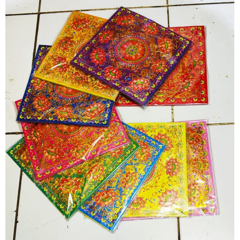 kertas sembahyang 9 warna(motif batik)