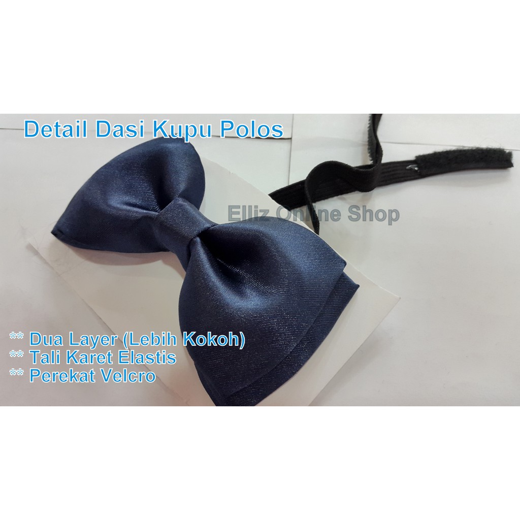 Dasi Kupu Kupu Satin Polos - Dua Layer - Bisa Untuk Dewasa Dan Anak - Polos - Dual Layer - Satin