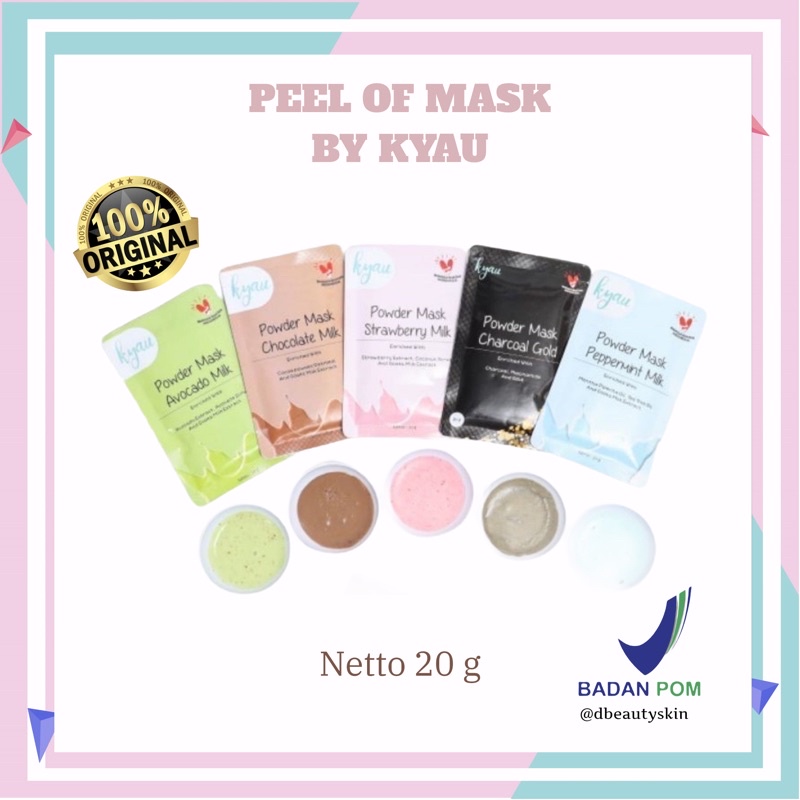 [BPOM] MASKER ORGANIK KYAU POWDER MASK 20g AMAN BPOM