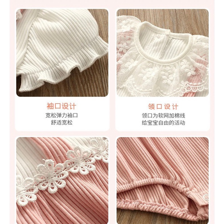 Unik (Free Bandana) 0-18Bln Jumper Ruffle Basic Bayi Jumpsuit Romper Baju Pakaian Anak Catalog Yqer