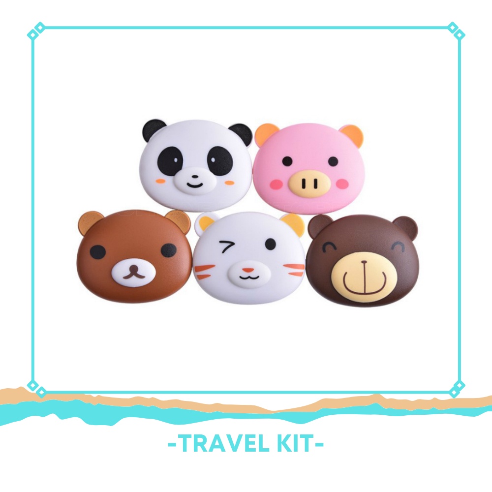 (BISA COD) TEMPAT SOFTLENS BESAR | KOTAK SOFTLENS | TRAVEL KIT MODEL ANIMAL LUCU