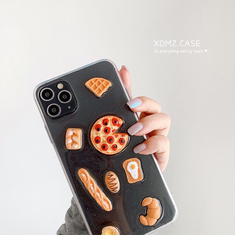 Pizza Bakery Case iPhone Oppo Vivo Xiaomi Samsung Realme C17 C15 C12 S1 F11 V15 V17 Pro Note 20 S20