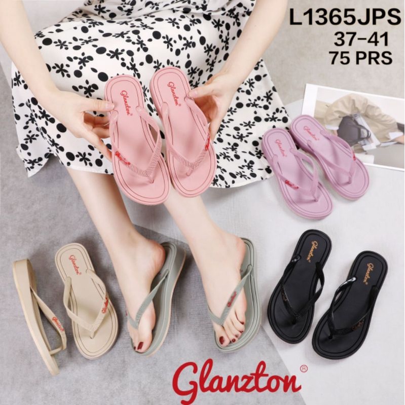 Sandal jepit tinggi 3 cm Wanita Trendy - Glanzton L1365JPS