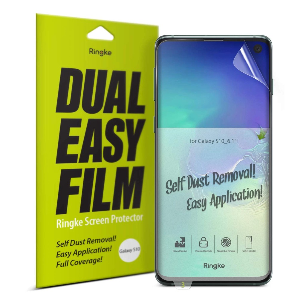 

Screen Protector Galaxy S10 Lite / Plus / S10 / S10E Ringke Dual Easy Full Anti Gores Screen Guard