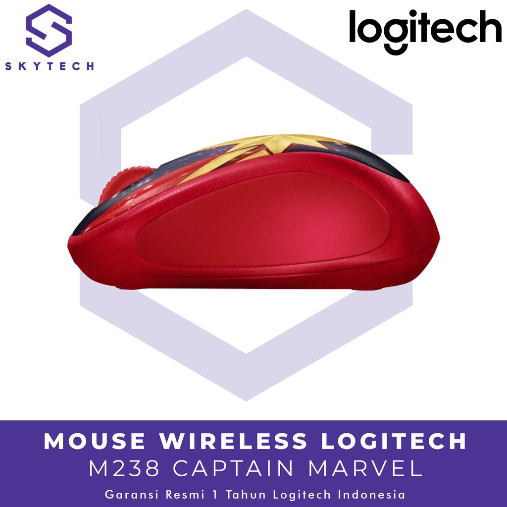 MOUSE WIRELESS M238 CAPTAIN MARVEL ORIGINAL GARANSI RESMI