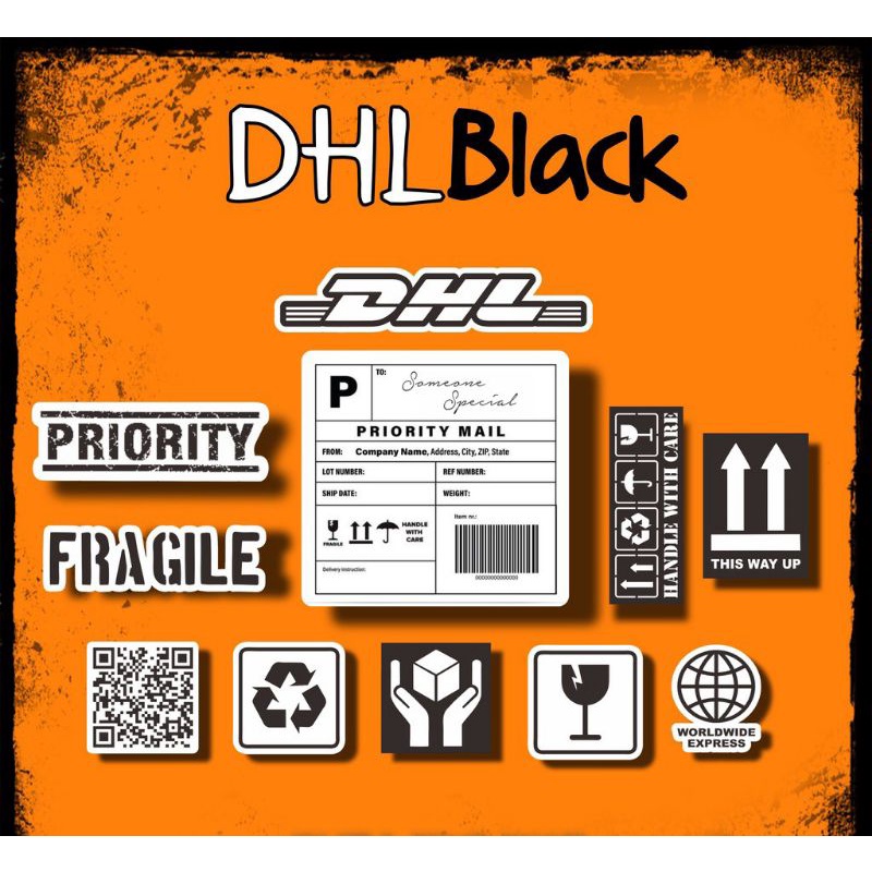 

STICKER AESTHETIC CARTOON SERIES STIKER CASE HANDPHONE LAPTOP DECO DHL BLACK