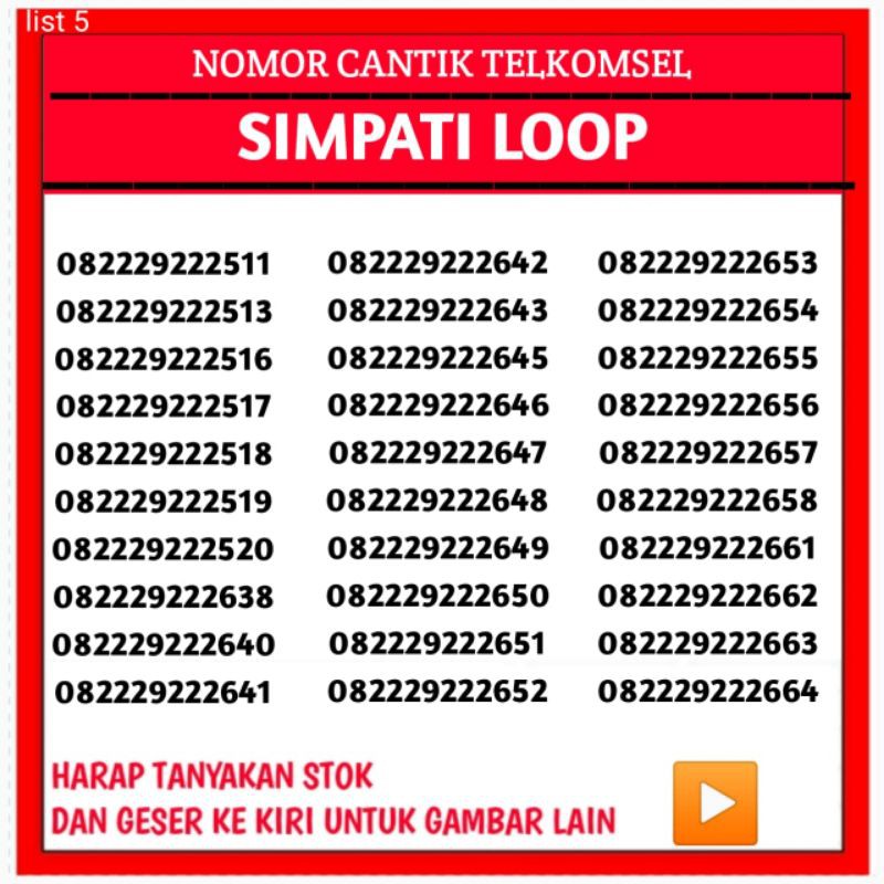NOMOR CANTIK TELKOMSEL 4G LTE,KARTU PERDANA SIMPATI & NOMER CANTIK LOOP RAPI