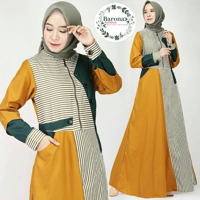 Baju Gamis Muslim Wanita Terbaru Abidah Dress Termurah