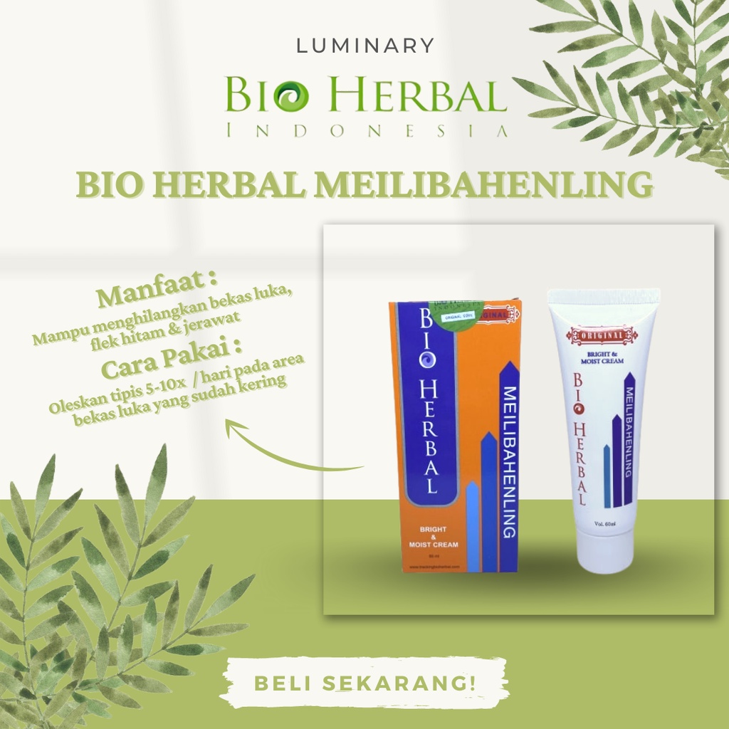 Bio Herbal Cream Meilibahenling Krim Obat Penghilang Bekas Luka Cream Salep Obat Pemutih Kulit Tubuh Original BPOM