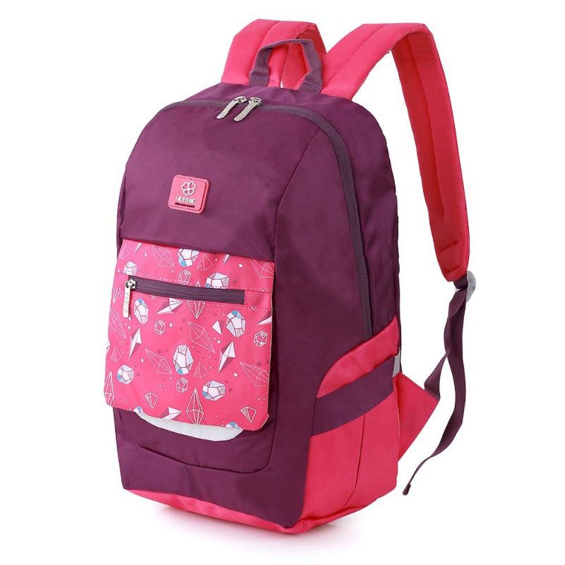 Herbie - Tas Backpack Wanita Terbaru Ungu Kombinasi Pink | Tas Ransel Cantik | Tas Sekolah Kerja Kekinian Cewek Style Milenial High Quality Bahan Cordura