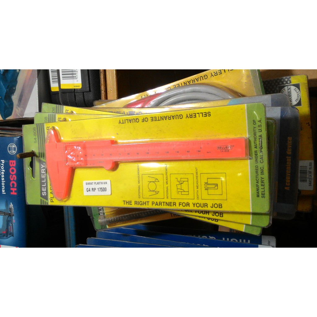 Plastic Steel Caliper 6&quot;&quot; / Jangka Sorong Plastik SELLERY