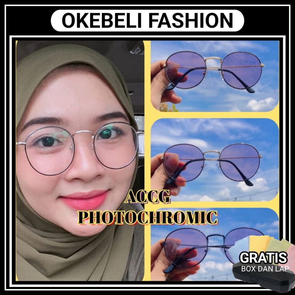 READY KACAMATA PHOTOCROMIC FASHION WANITA/ PRIA UNISEX MODEL TERKINI