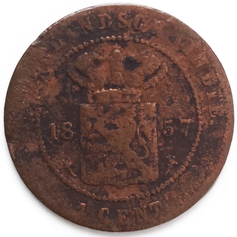 Koin 1 Cent Nederlandsch Indie 1857 SKB13