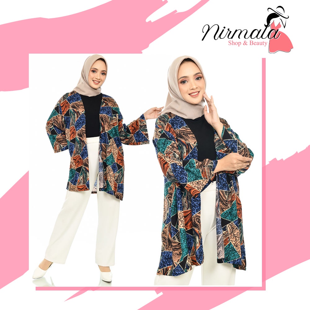 Outer Cardigan Kimono Batik, Cardigan Wanita Oversize Cardigan Katun