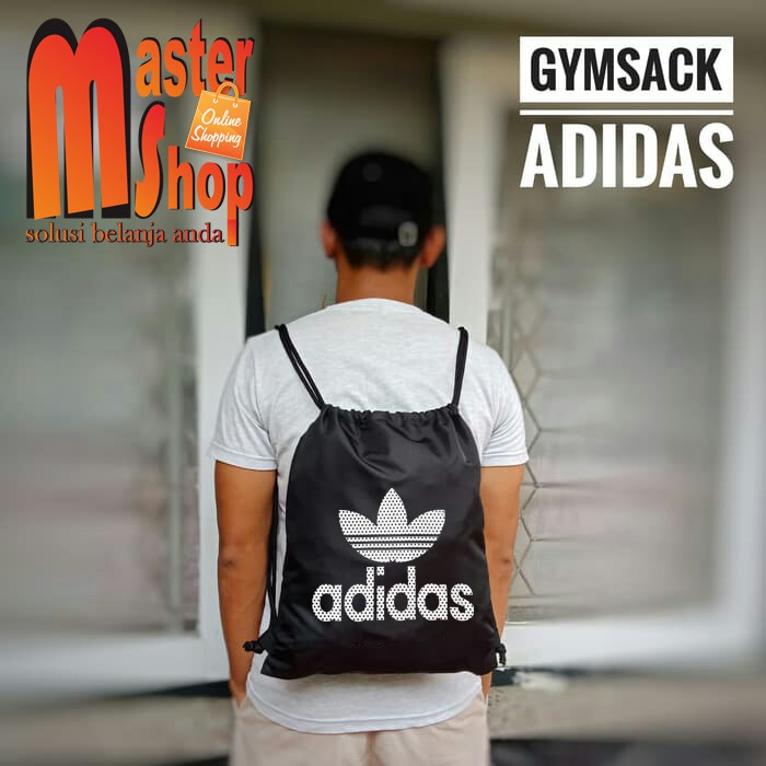 NEW Tas Ransel Serut Drawstring Bag / Tas Adidas kampus / Olahraga Murah