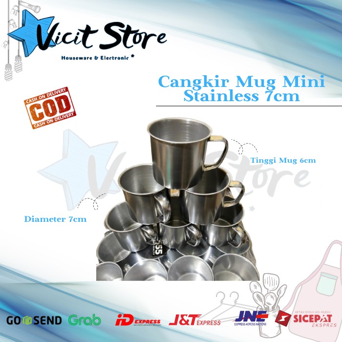 Cangkir Mug Mini Stainless 7cm