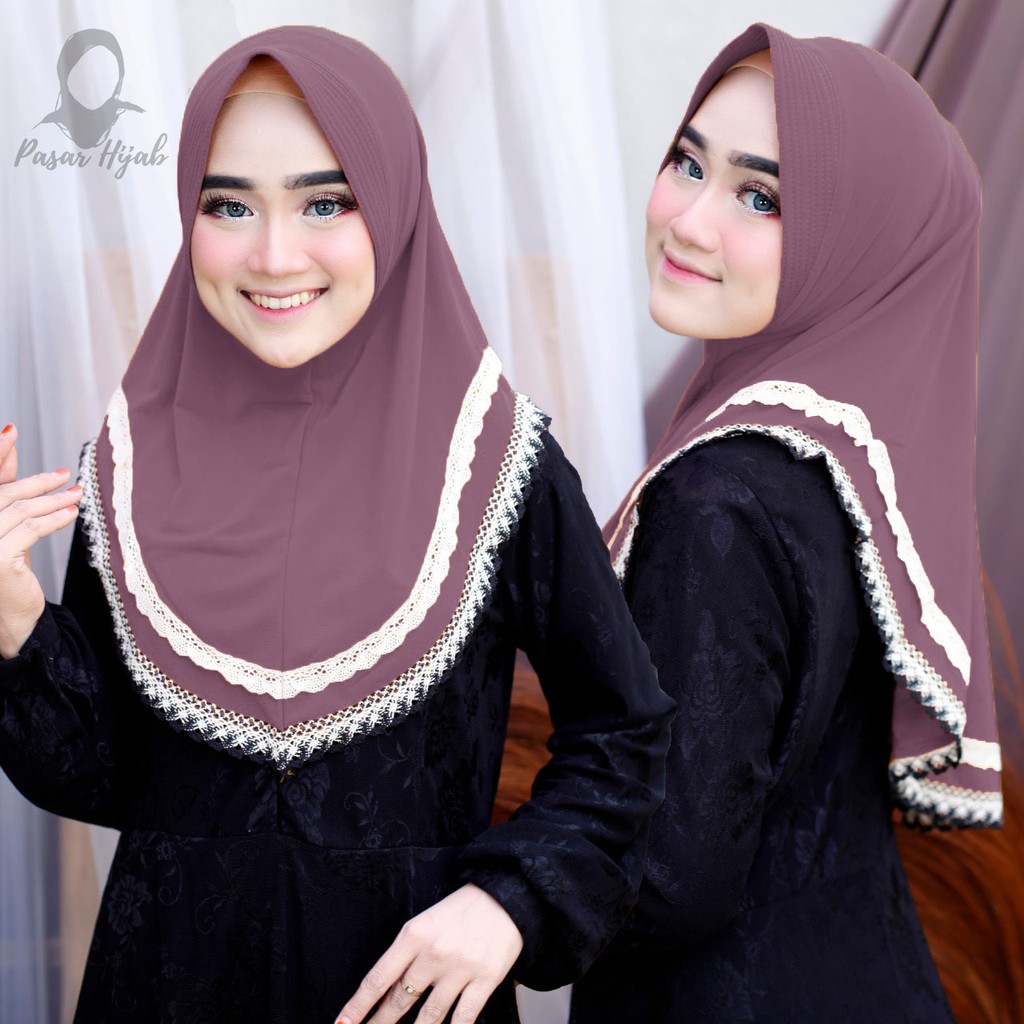 Jilbab Instan Inayah Hijab Instan Jersey Premium Kerudung Bergo Pasar Hija'b