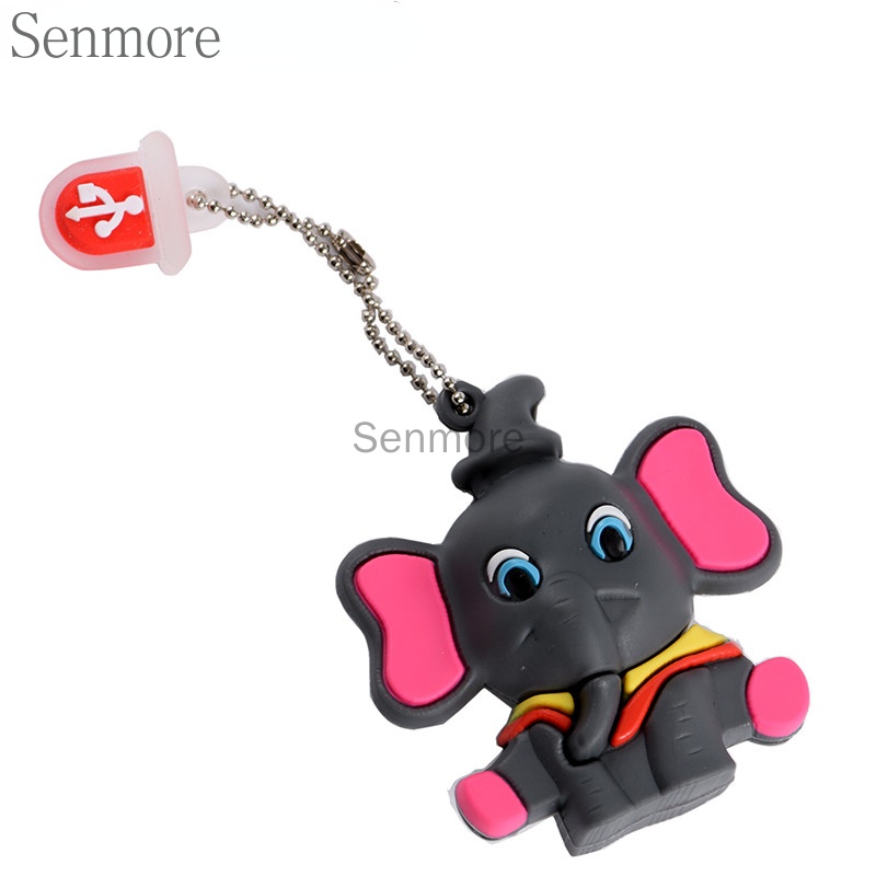 Flashdisk USB 3.0 Bentuk Gajah Pink Kapasitas 64GB 32GB 16gb 8GB 1GB 1TB 2TB