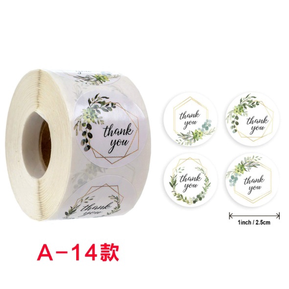 

Sticker thank you / sticker packing / sticker label 1 roll (500pcs) 2,5cm