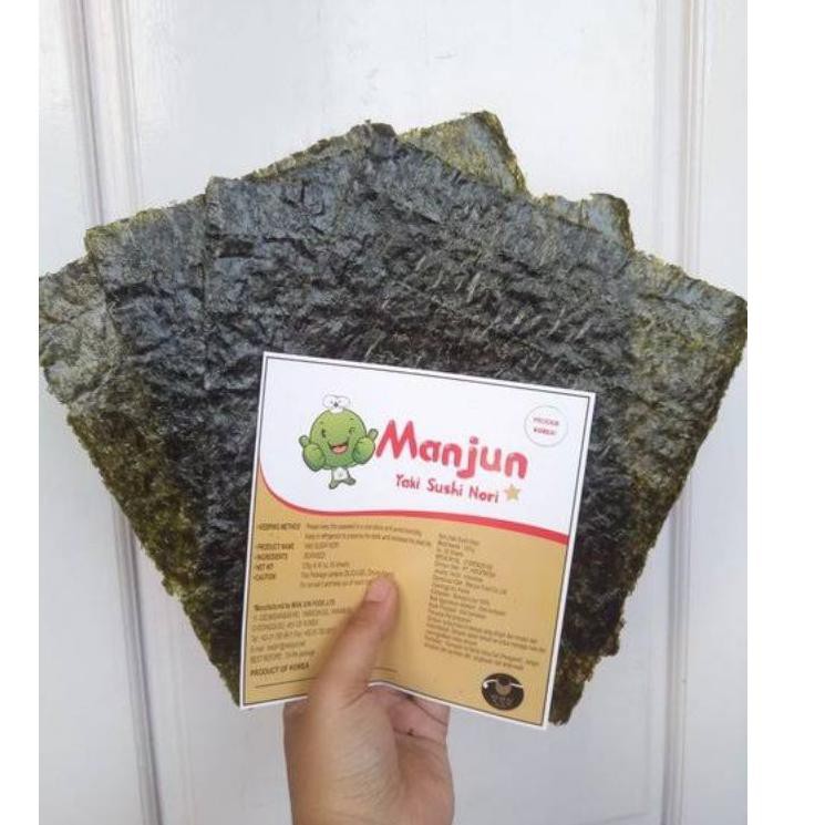 

[Terlaris Today] Manjun Nori HALAL Seaweed Rumput Laut Sushi Gimbap Korean Yaki Sushi Nori REPACK 5p