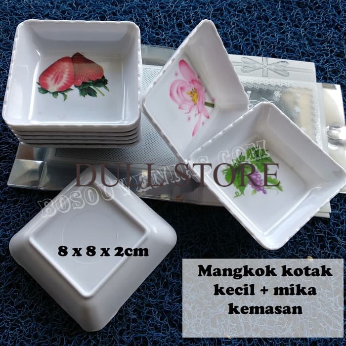 MANGKOK KOTAK KECIL+ Mika lembaran|| Souvenir Pernikahan