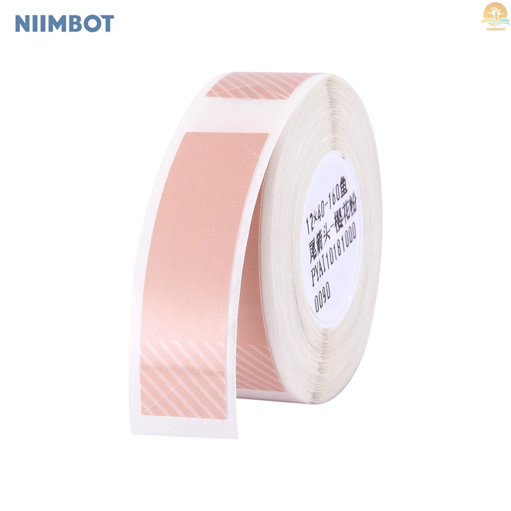 Niimbot Thermal Printing Label Paper Barcode Price Size Name Blank Labels Waterproof Tear Resistant 12*40mm 160pcs/roll for Home Organizer Supermarket Store Catering