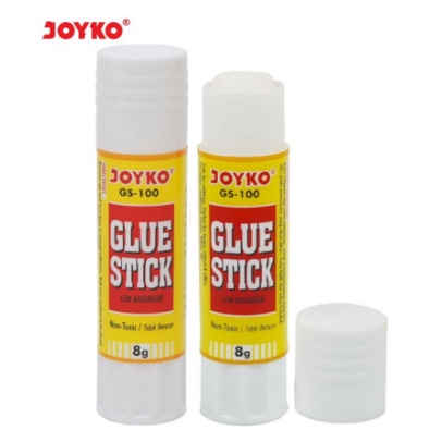 

GLUE STICK BATANGAN JOYKO GS-100 LEM 8GR STIK BATANG 8 GRAM TERMURAH GROSIR KERTAS GS 100 ATK FANCY