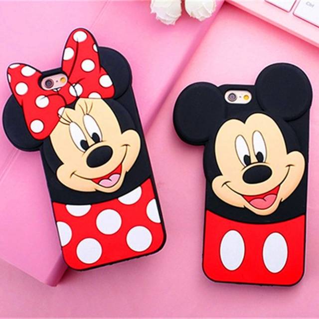 Case iPhone 5 5s SE 6 6s 7 8 Plus New 3D Cute Mickey Minnie Mouse