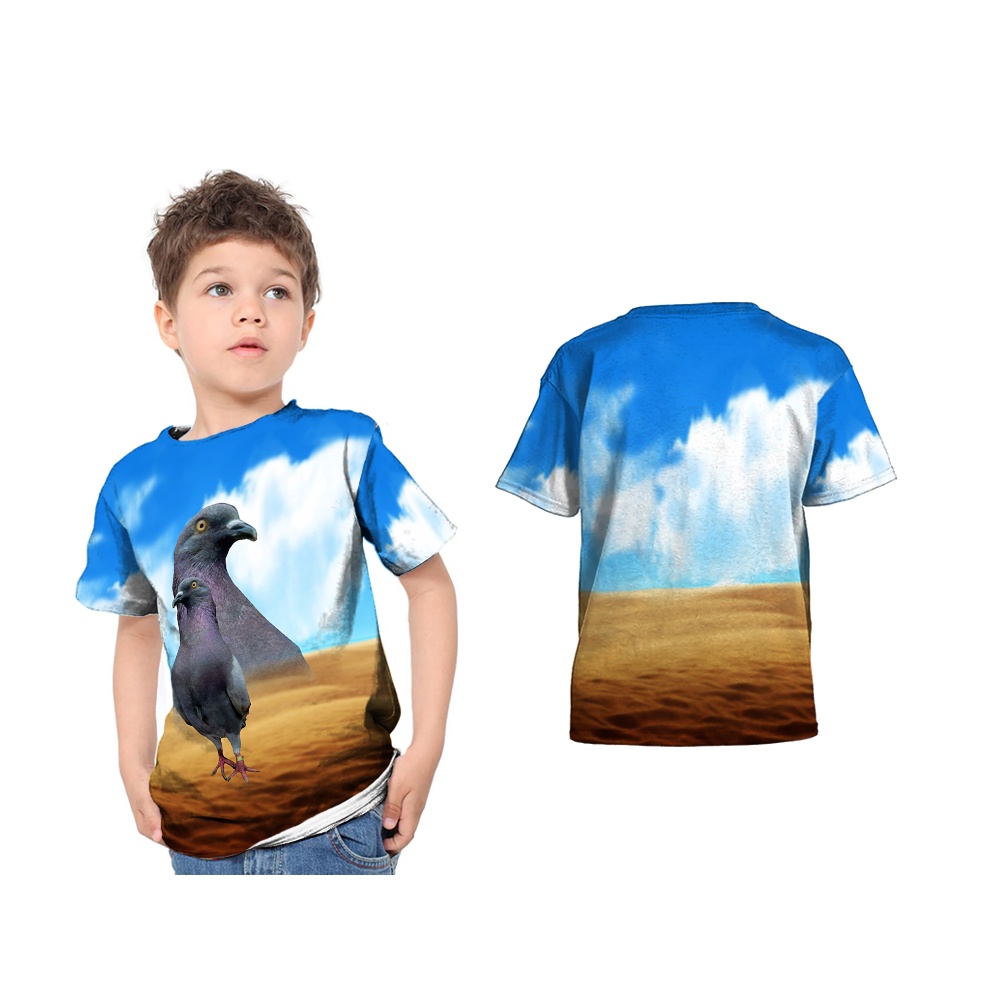 [Tinishop] Kaos Merpati Anak | Kaos Printing Merpati | Kaos Jersey Burung Merpati Anak